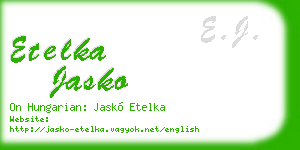 etelka jasko business card