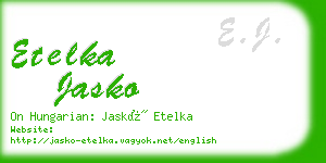 etelka jasko business card